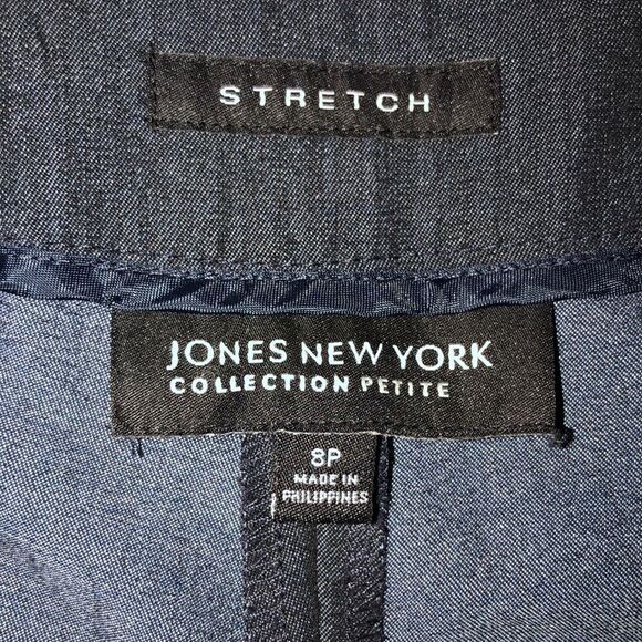 Jones NY 8P Stretch Dress Pants Trousers in Denim Like Color - Picture 11 of 14